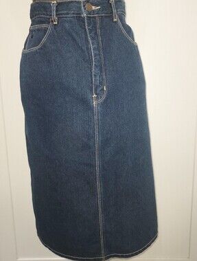 Gloria Vandebilt Blue Denim High Waisted Pencil Skirt